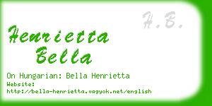 henrietta bella business card